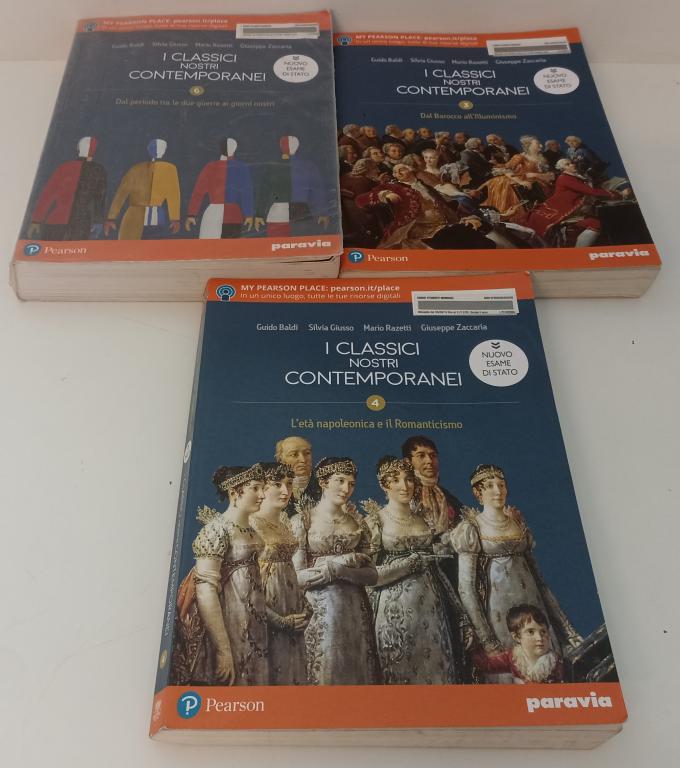 LN- CLASSICI NOSTRI CONTEMPORANEI VOLUMI 3,4,6- PEARSON PARAVIA- 2019- B- ZFS721