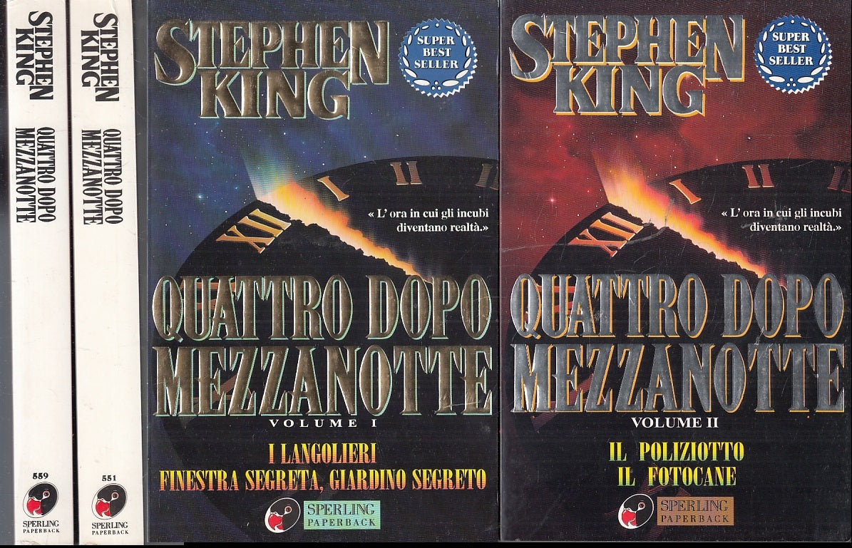 LG- QUATTRO DOPO MEZZANOTTE VOLUMI 1/2- STEPHEN KING- SPERLING--- 1996- B- ZFS95