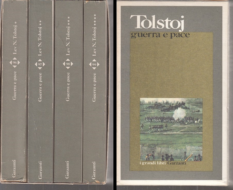 LN- GUERRA E PACE COFANETTO 4 VOLUMI - TOLSTOJ- GARZANTI- I GRANDI LIBRI- B- XFS