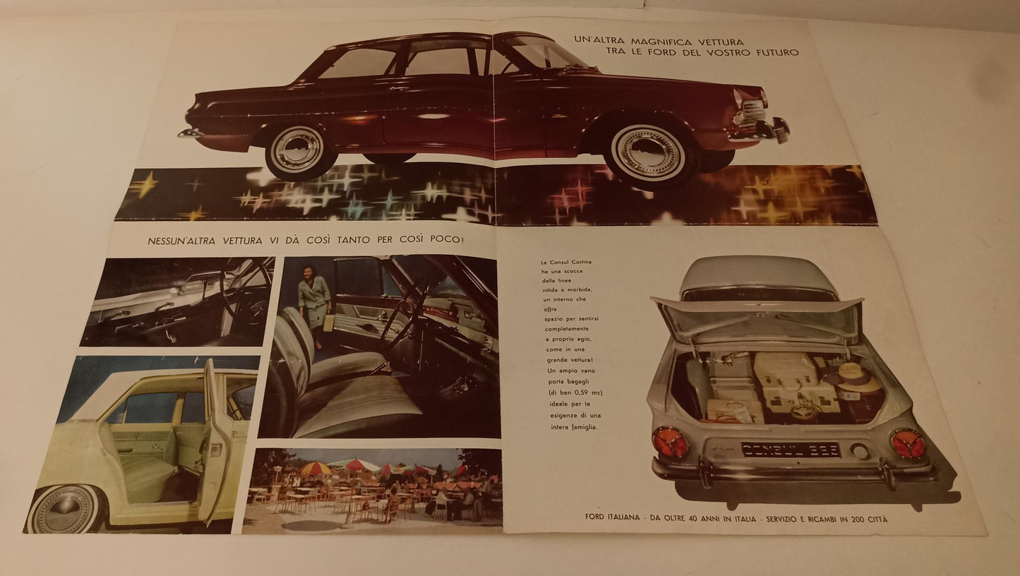 CP- OPUSCOLO PUBBLICITARIO AUTO FORD CORTINA - RVSa95