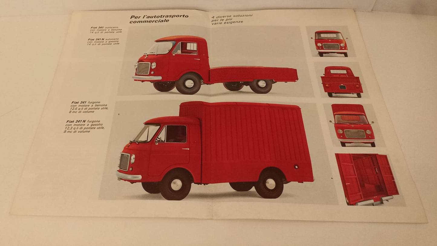 CP- OPUSCOLO PUBBLICITARIO PIEGHEVOLE FIAT 241 - FIAT 241N - RVSa109