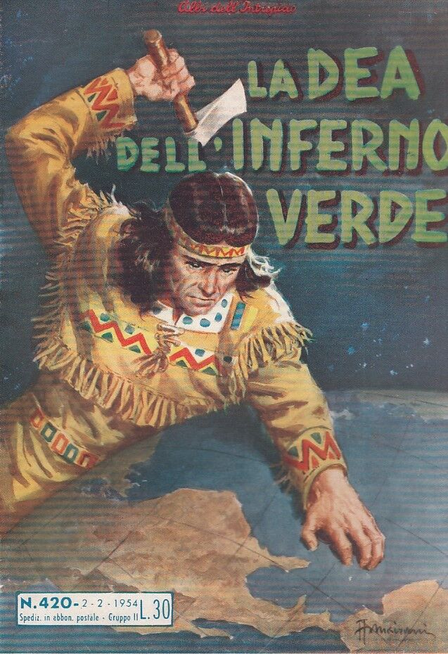 FZ- ALBI DELL'INTREPIDO N.420 DEA INFERNO VERDE -- UNIVERSO - 1954 - S - H23