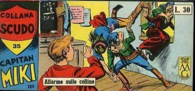 FT- STRISCIA COLLANA SCUDO XXIV SERIE N.35 CAPITAN MIKI -- DARDO -- S- H23