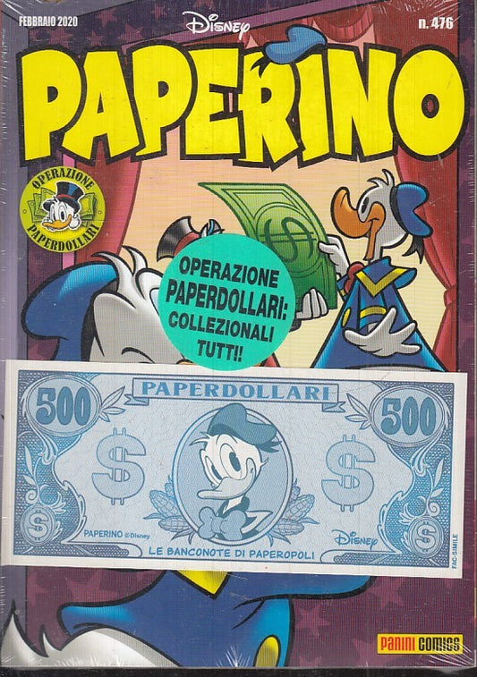 FD- PAPERINO 476 OPERAZIONE PAPERDOLLARI PAPERDOLLARO BANCONOTA- PANINI DISNEY- M23