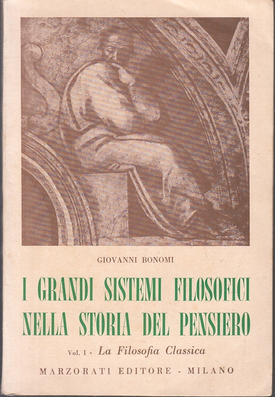 LS- GRANDI SISTEMI FILOSOFICI STORIA PENSIERO- BONOMI- MARZORATI--- 1952-B-YFS21