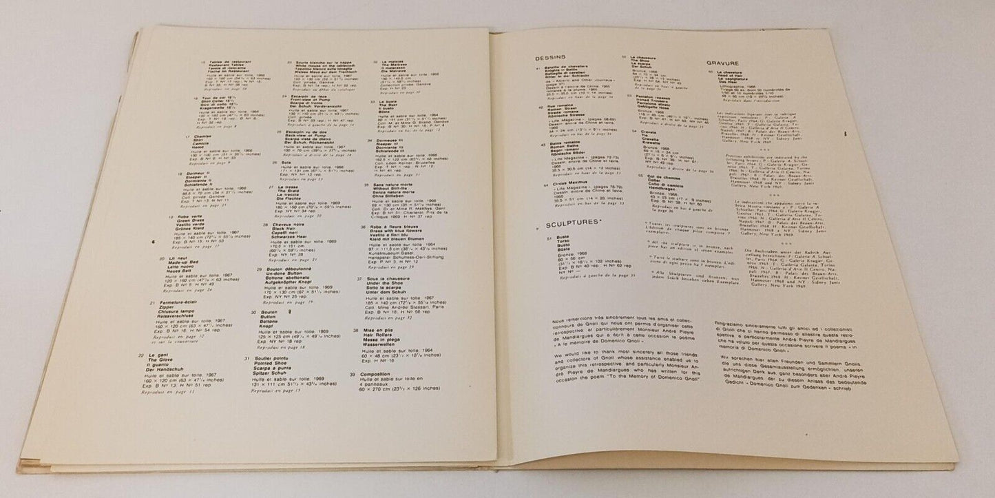 LT- IN MEMORIA DI DOMENICO GNOLI CATALOGO OPERE SUITES 31 - KRUGIER - XFS162