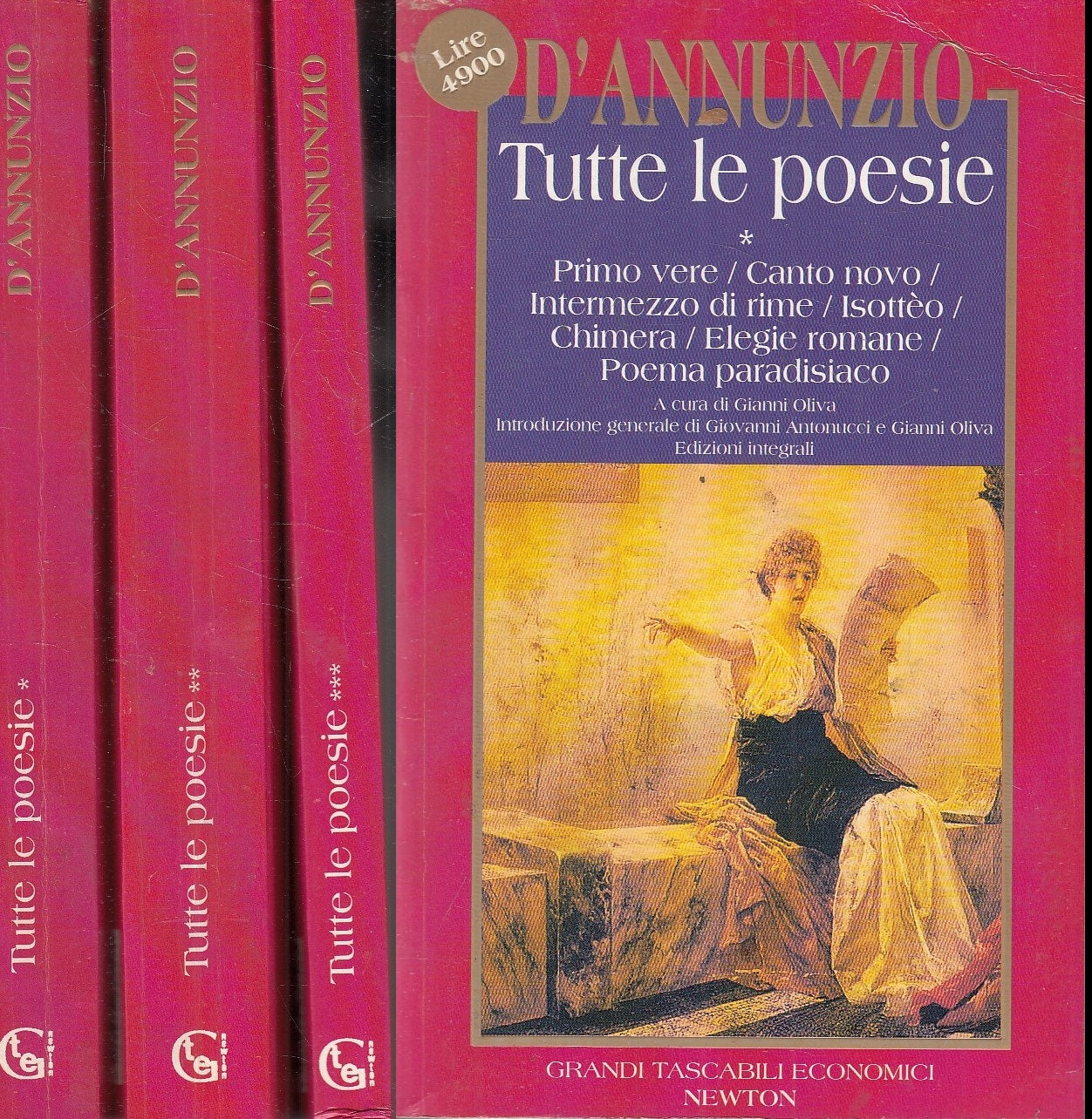 LN- TUTTE LE OPESIE 3 VOLUMI - GABRIELE D'ANNUNZIO - NEWTON --- 1995- B- YFS174