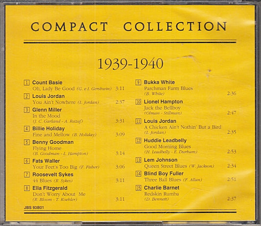MCD- CD COMPACT COLLECTION JAZZ BLUES SOUL 1939-1940 DEAGOSTINI - ZCD6