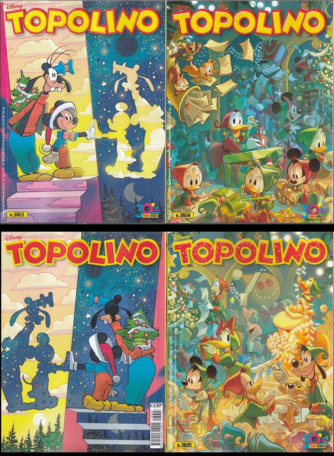 FD- TOPOLINO 3603 3604 3605 STORIA COMPLETA COPERTINA COMPONIBILE PANINI - A25