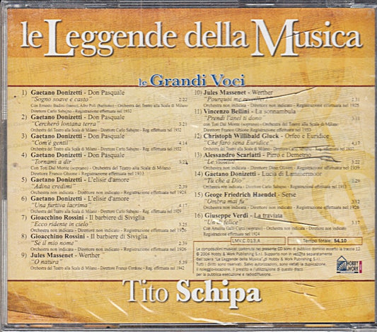 MCD- CD TITO SCHIPA LE LEGGENDE DELLA MUSICA HOBBY & WORK- ZCD5