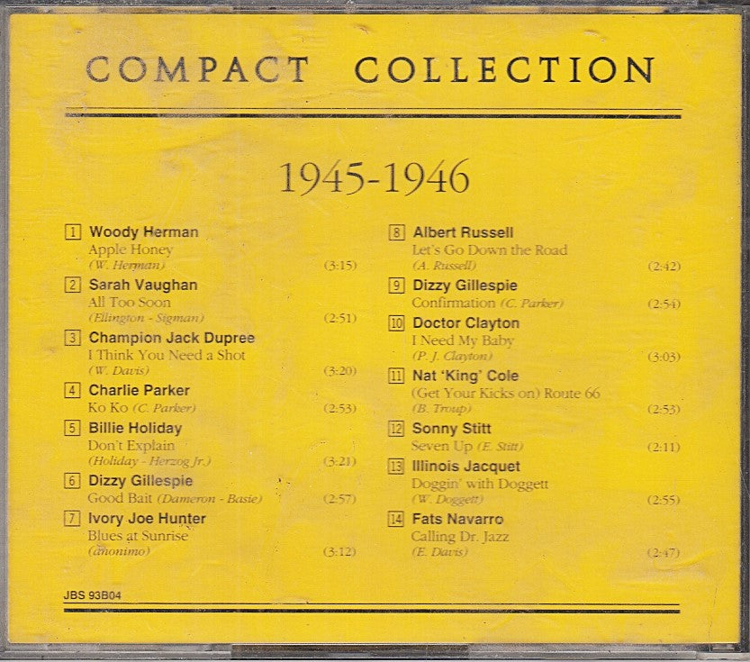 MCD- CD COMPACT COLLECTION JAZZ BLUES SOUL 1945-1946 DEAGOSTINI - ZCD5