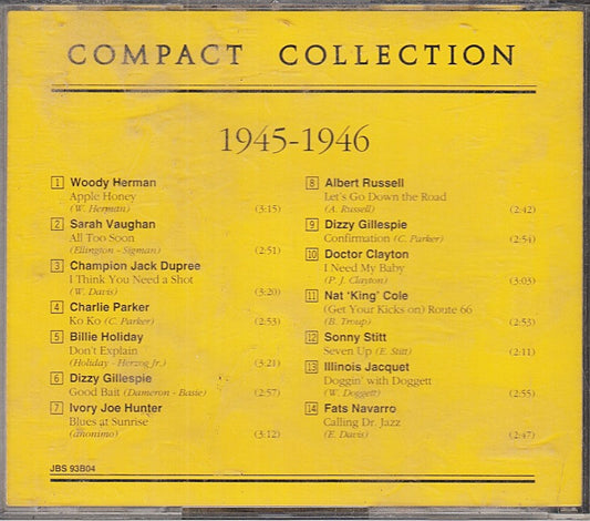 MCD- CD COMPACT COLLECTION JAZZ BLUES SOUL 1945-1946 DEAGOSTINI - ZCD5