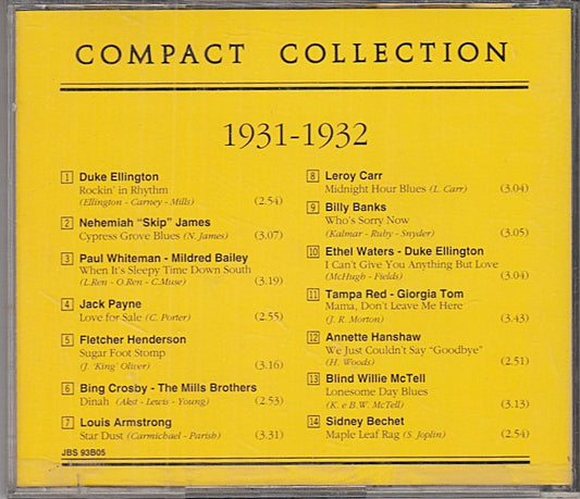 MCD- CD COMPACT COLLECTION JAZZ BLUES SOUL 1931-1932 DEAGOSTINI - ZCD5
