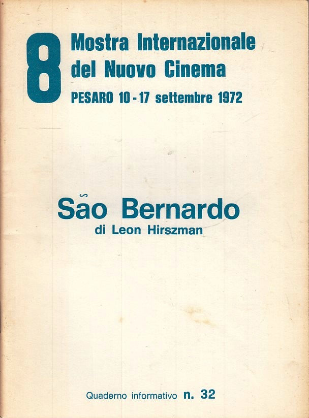 LW- 8 MOSTRA INTERNAZIONALE NUOVO CINEMA PESARO 1972 32 LEON HIRSZMAN - ZFS146