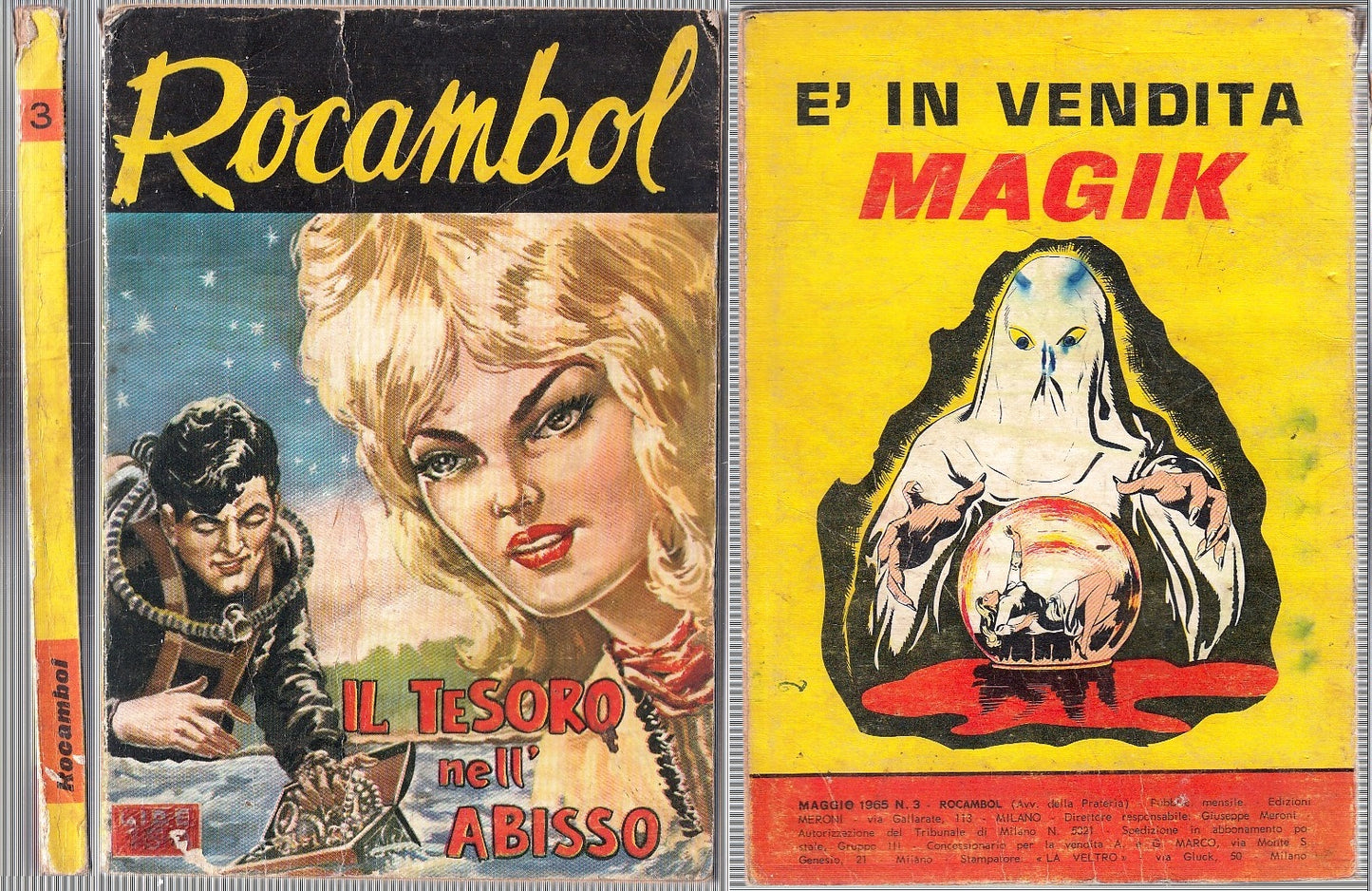 FP- ROCAMBOL N.3 IL TESORO DELL'ABISSO -- MERONI - 1965 - B - A25