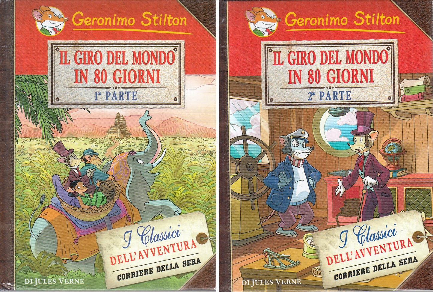 GERONIMO STILTON GIRO DEL MONDO IN 80 GIORNI 2 VOLL. - CORRIERE - C- JXS254
