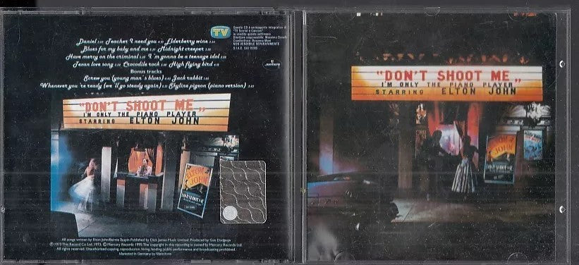 MCD- CD ELTON JOHN - DON'T SHOOT ME I'M ONLY HTE PIANO PLAYER TV SEC - ZCD18
