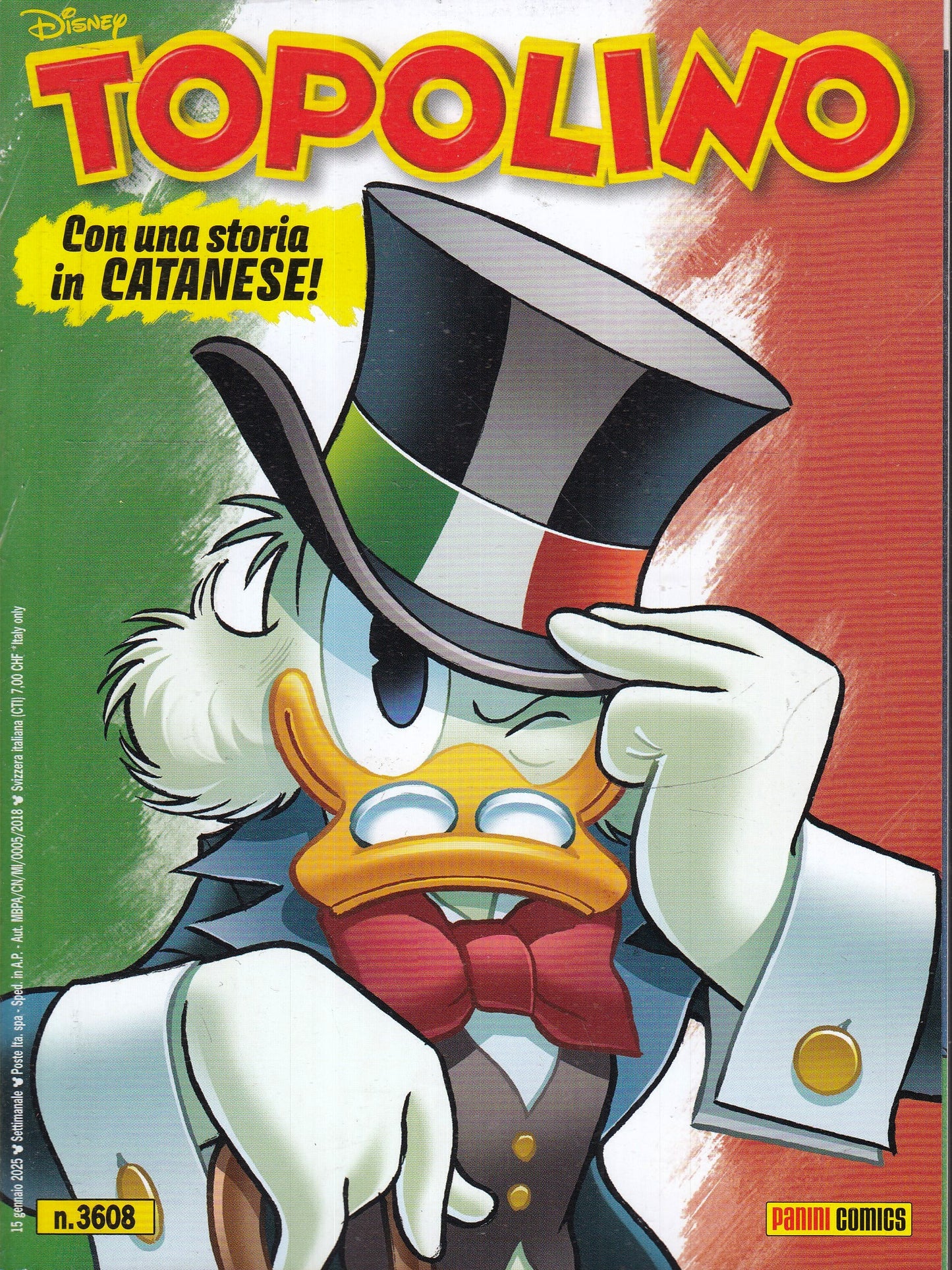 FD- TOPOLINO N.3608 STORIA IN DIALETTO CATANESE - PANINI DISNEY - 2025 - B - D25