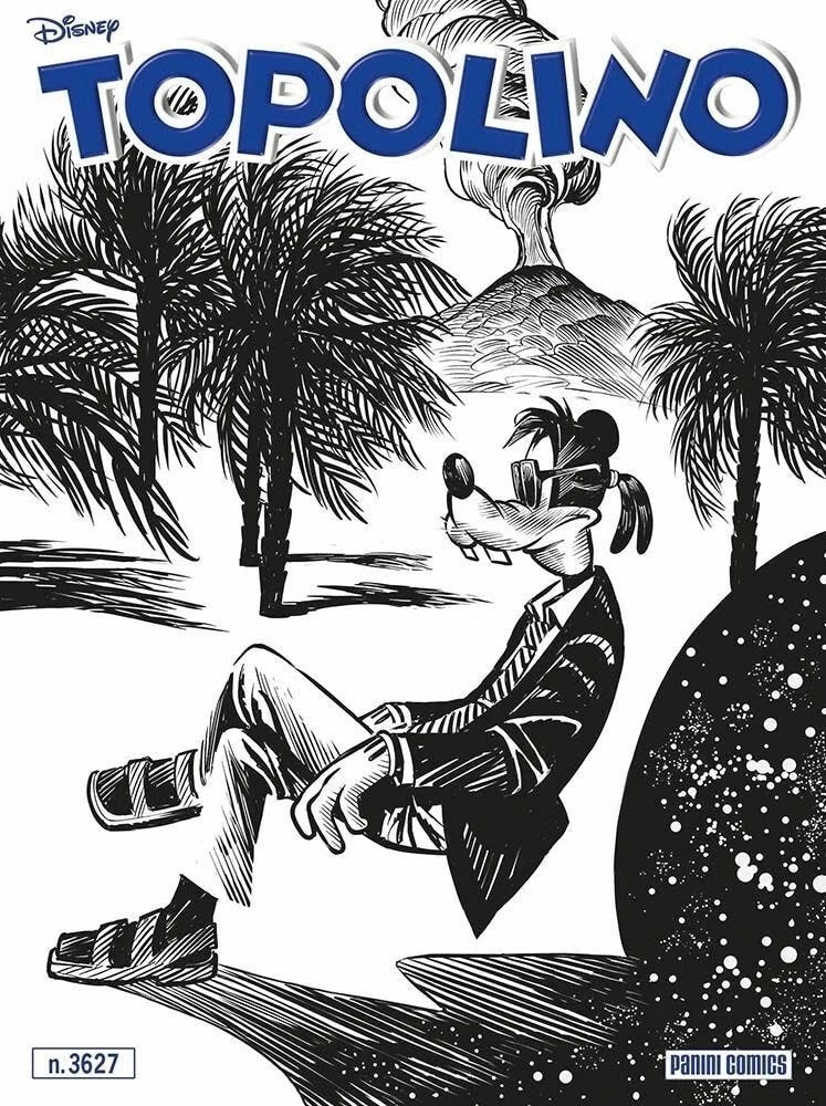 FD- TOPOLINO 3627 VARIANT ETNA COMICS OMAGGIO FRANCO BATTIATO PANINI DISNEY- F25