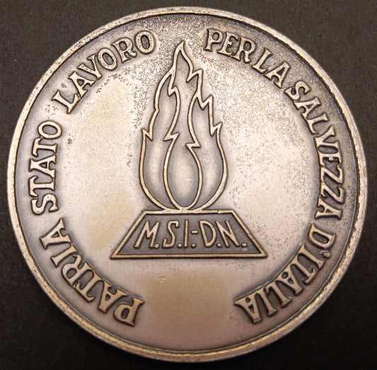 CB- MEDAGLIA CENTENARIO DI BENITO MUSSOLINI 1883- 1983 - M.S.I.-D.N. - GTTS70
