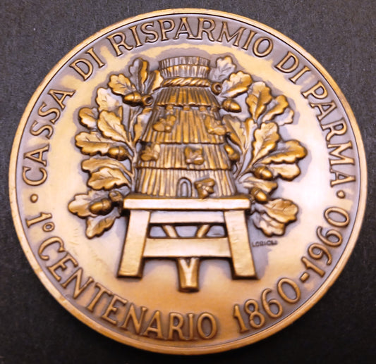 CB- MEDAGLIA CASSA DI RISPARMIO DI PARMA 1° CENTENARIO 1860 - 1960 - GTTS65