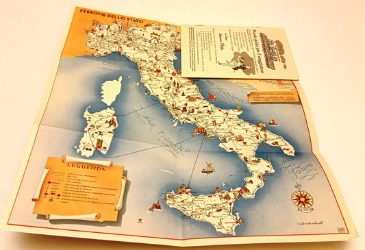 CV- IN TRENO ATTRAVERSO L'ITALIA guida FERROVIE STATO Reparto Pubblicità - RVSz4