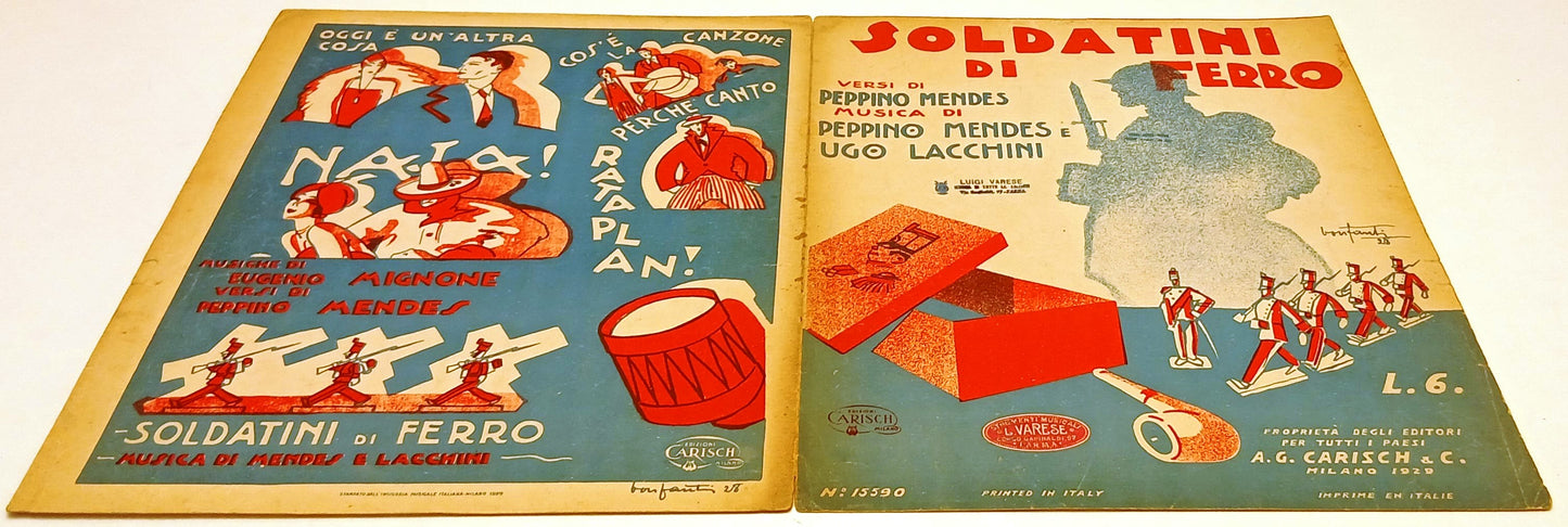 CV- SPARTITO SOLDATINI DI FERRO - versi PEPPINO MENDES musica LACCHINI - RVSh70