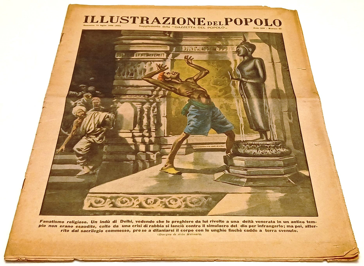 LR- RIVISTA ILLUSTRAZIONE DEL POPOLO 15 LUGLIO 1934-XII FANATISMO INDU' - RVSh7