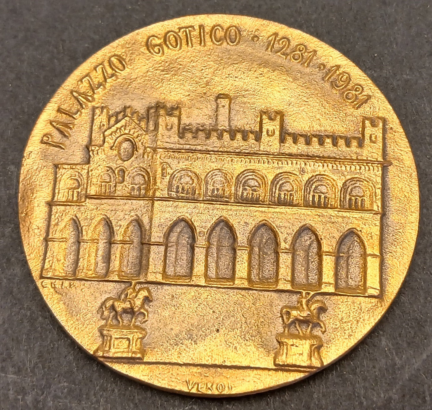 CB- MEDAGLIA PALAZZO GOTICO 1281-1981 CITTA' DI PIACENZA - VEROI - GTTS74