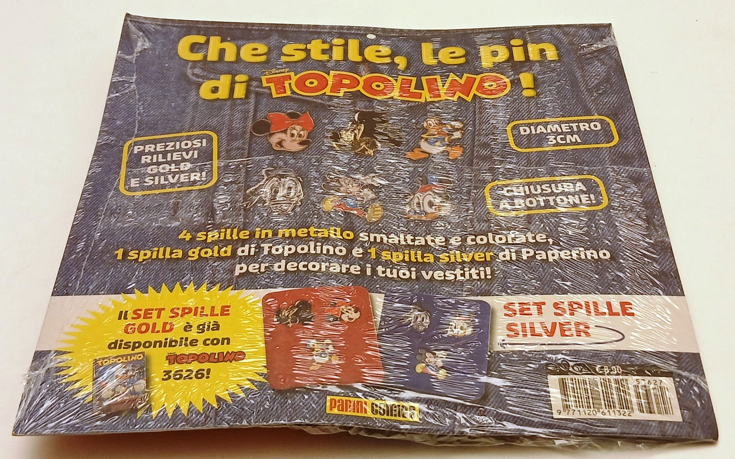 FD- TOPOLINO 3626 3627 con SET SPILLE SILVER E GOLD – Panini 2025 Sigillati