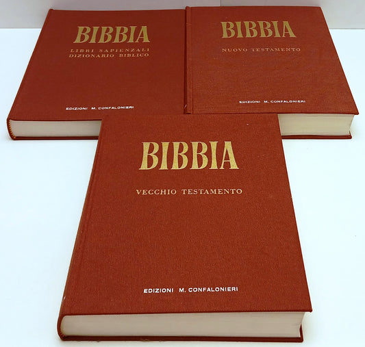 LD- LA BIBBIA 3 VOLUMI - MONS. CARLO MARCORA - CONFALONIERI--- 1970- C- ZFS319