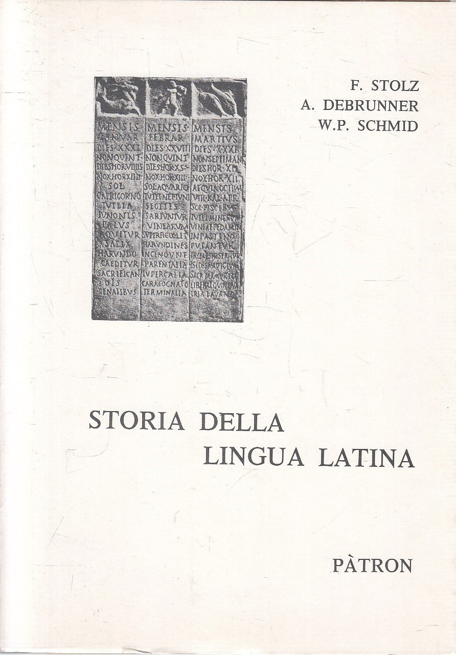 LS- STORIA DELLA LINGUA LATINA - AA.VV. - PATRON - TESTI MANUALI --- B - YFS55