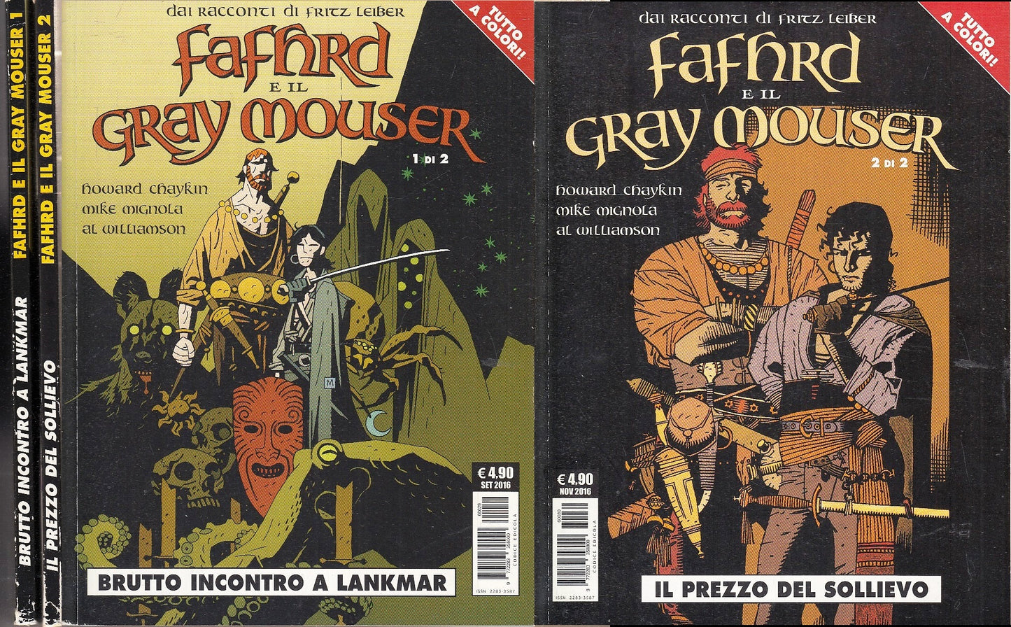 FB- FAFHRD E IL GRAY MOUSER 1/2 MINISERIE COMPLETA- MIGNOLA- COSMO- 2016- B- Z25