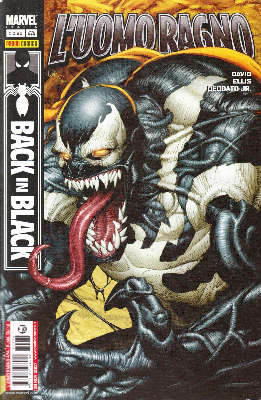 L'Uomo Ragno n.474 Black in black - Marvel Italia Panini - C26