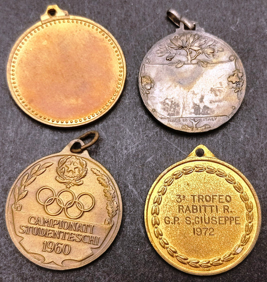 CB- 4 Medaglie Sportive Studenteshi 1960 Ciclismo Staffetta Scherma - GTTS232