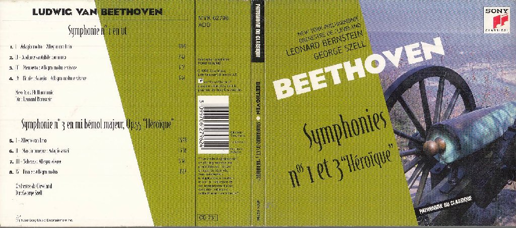 MCD- CD BEETHOVEN- SYMPHONIES EROICA- BERNSTEIN SZELL- CLEVELAND-- 1996-- ZCD4