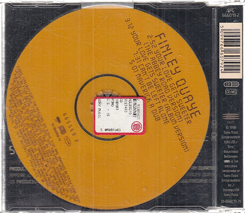 MCD- CD FINLEY QUAYE - 3:51 ULTRA STIMULATION SONY 1998 - ZCD8