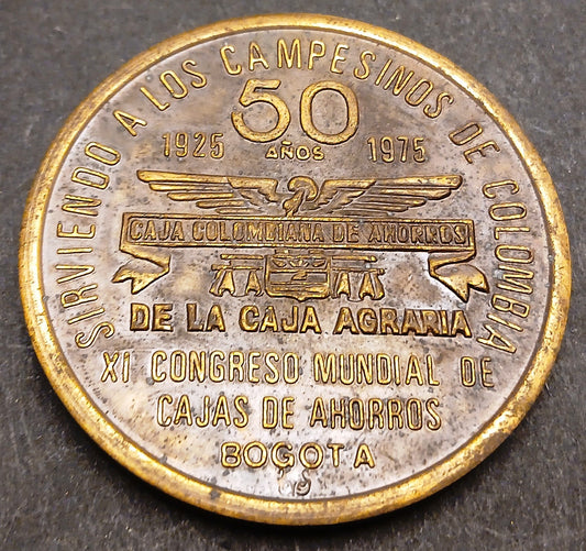 CB- Medaglia XI Congreso Mondial Cajas Ahorros Bogota 50 anni 1925/1975- GTTS247