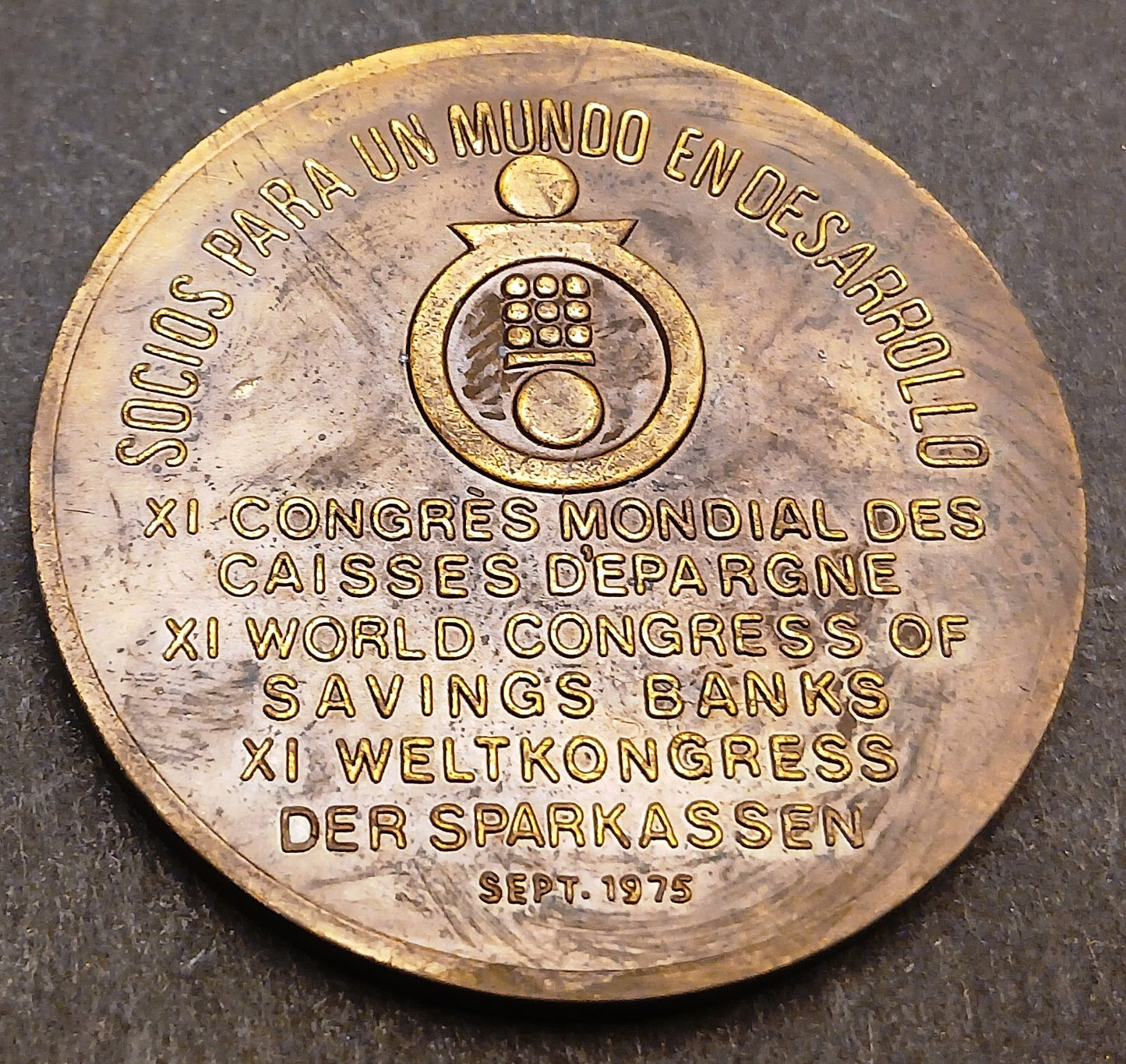 CB- Medaglia XI Congreso Mondial Cajas Ahorros Bogota 50 anni 1925/1975- GTTS247