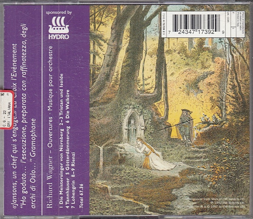 MCD- CD WAGNER OVERTURES JANSONS EMI - ZCD11