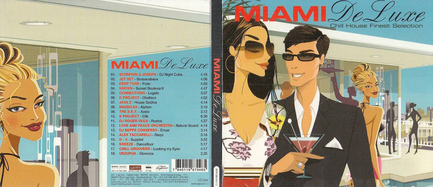MCD- CD MIAMI DE LUXE DELUXE - CHILL HOUSE FINEST SELECTION - WPM- 2005 ZCD9