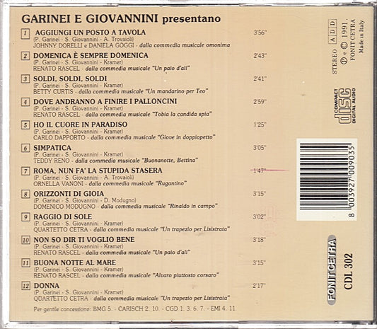 MCD- CD GARINEI E GIOVANNINI PRESENTANO IL MEGLIO DA FONIT CETRA - ZCD9