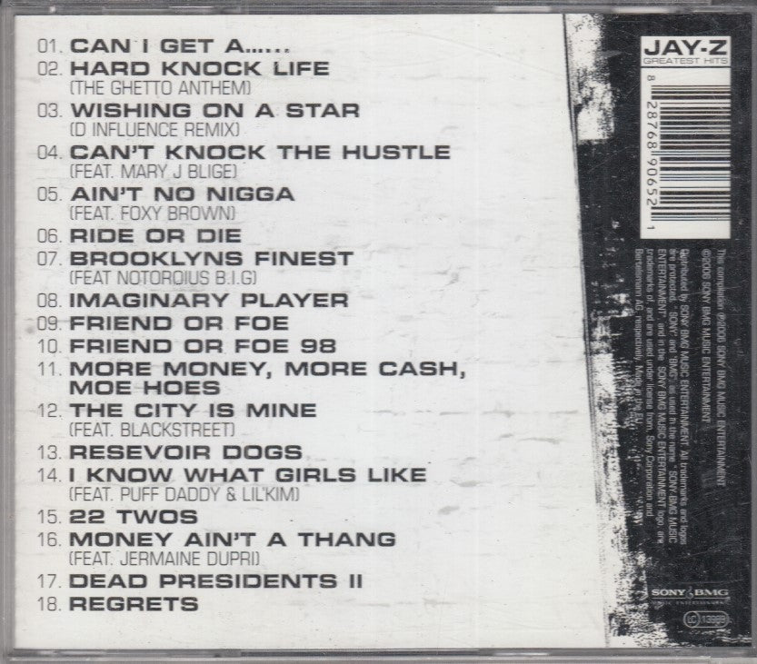 MCD- CD JAY-Z GREATEST HITS SONY - ZCD1