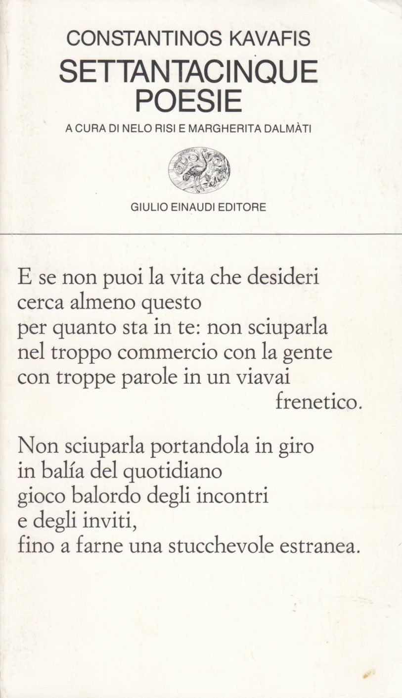 Settantacinque poesie - Constantinos Kavafis - Einaudi Collezione poesia - XFS