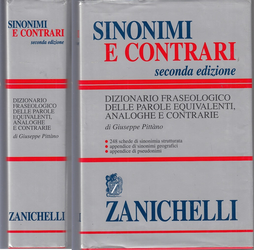 LZ- DIZIONARIO DEI SINONIMI E DEI CONTRARI -- ZANICHELLI -- 2a ED.- 1997- ZFS518