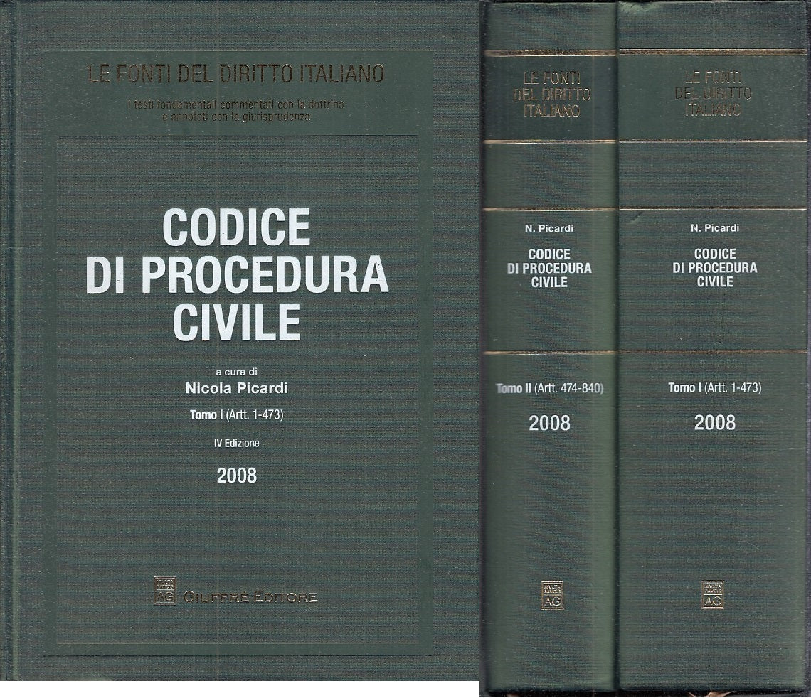 LZ - CODICE DI PROCEDURA CIVILE TOMO I E II - GIUFFRE' --- 2008 - C - YFS353