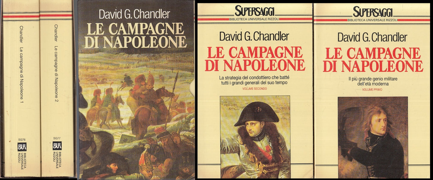 LS- LE CAMPAGNE DI NAPOLEONE 2 VOLUMI - CHANDLER- RIZZOLI- BUR-- 1992- B- ZFS157