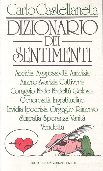 LS- DIZIONARIO DEI SENTIMENTI - CASTELLANETA - RIZZOLI --- 1986 - B - ZFS59