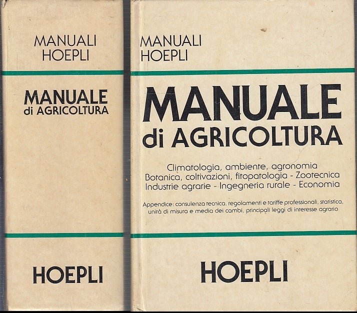 LZ- MANUALE DI AGRICOLTURA -- HOEPLI - MANUALI - 1a ED.- 1991- C- XFS5