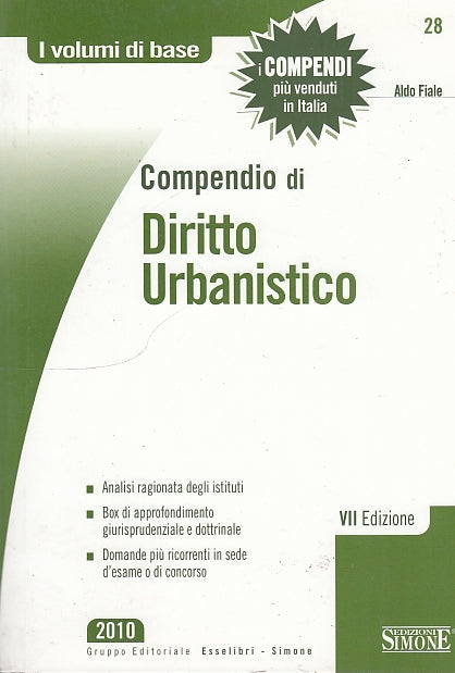 LZ- COMPENDIO DI DIRITTO URBANISTICO - FIALE - SIMONE --- 2010 - B - ZDS332